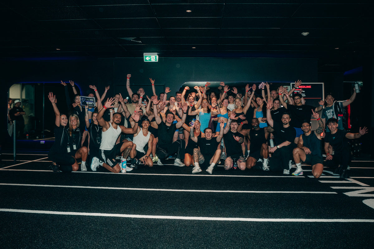 The XL Fitness community celebrating together after the Hybrid opening class